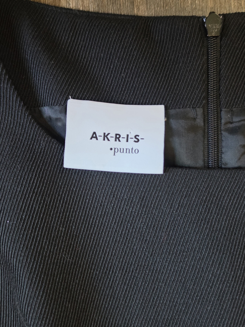 Akris Punto Ribbed Wool Midi Mod Inspired Shift Dress Womens 6 Black Classic Lux - Picture 7 of 14